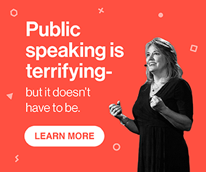 TED Masterclass - Public speaking is terrifying, but it doesn't have to be.  Get started.